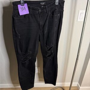 Judy Blue Distressed Black Jeans Size 14W like New